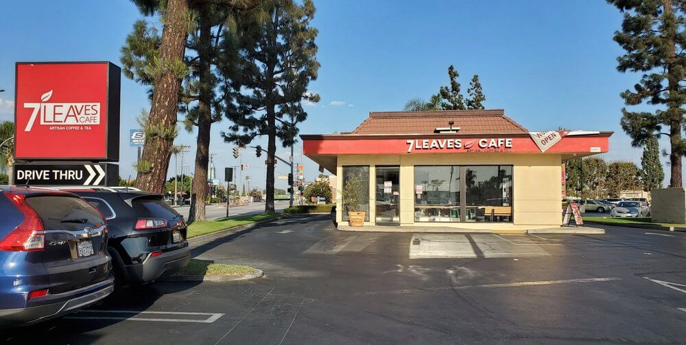 7 leaves cafe El Monte drive-thru exterior