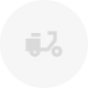 a photo of a motorcycle delivery icon illustration