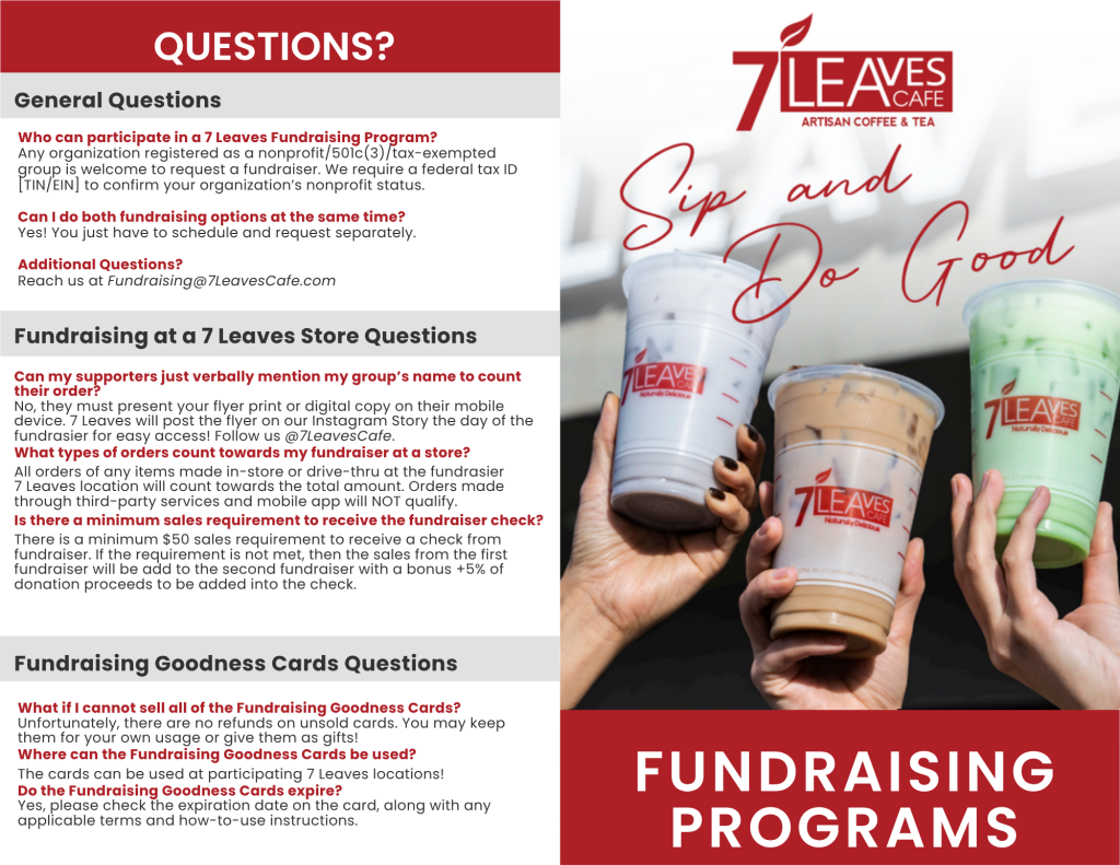 7 leaves fundraising brochure